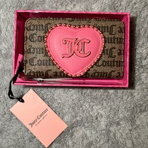 Juicy Couture Brown and Pink Heart Wallet